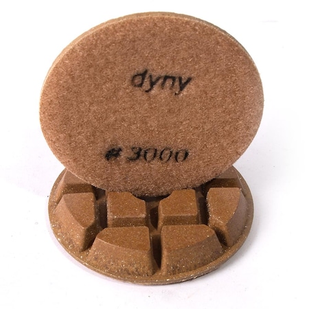 Specialty Diamond Resin Dry/Wet Floor Polishing Diamond Pad, 3 Inch 9mm Thick, 3000 Grit 33000FPAD